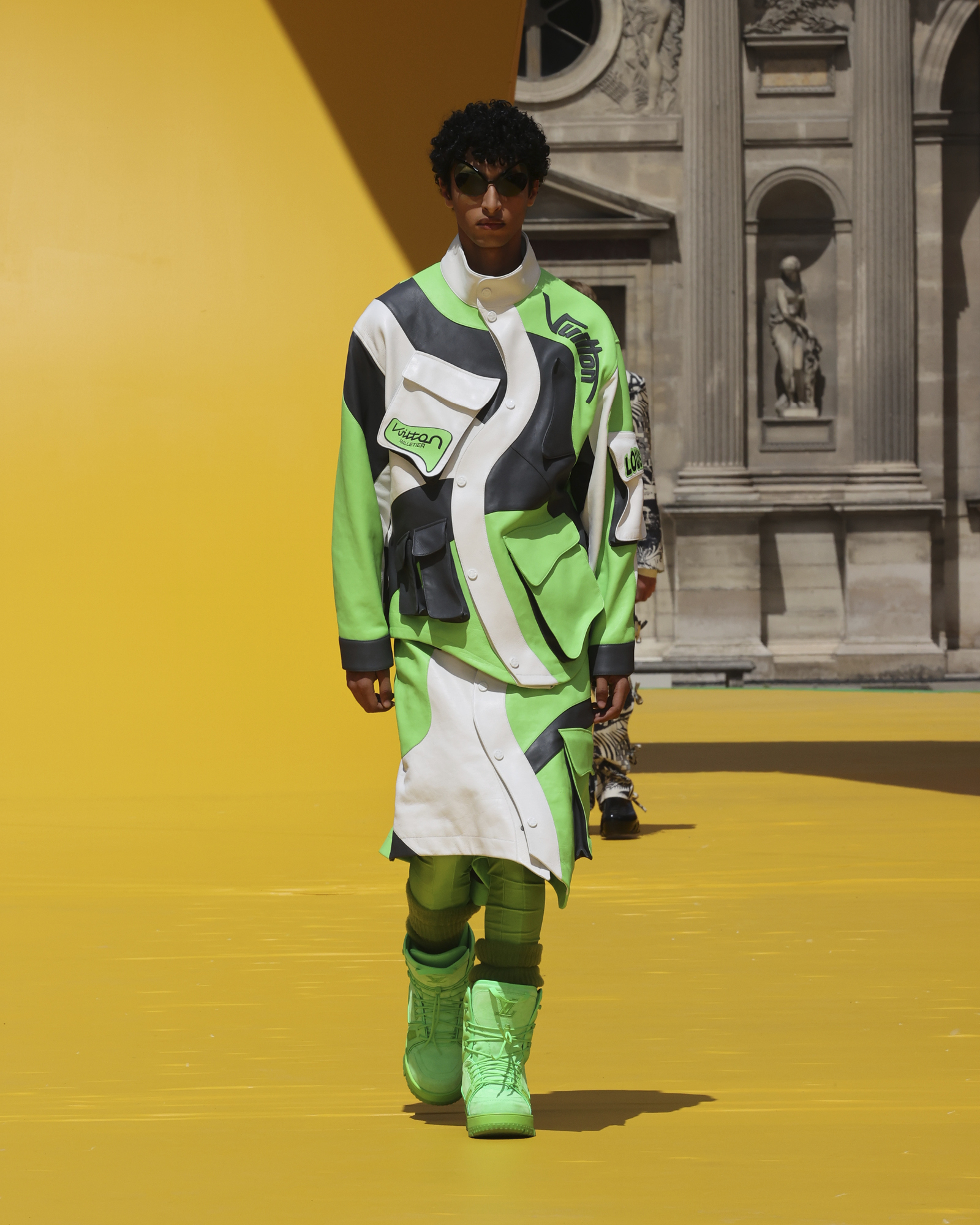 Man with White Louis Vuitton Shirt and Green Trousers before Les Hommes  Fashion Show, Milan Fashion Editorial Photography - Image of colorful,  outdoor: 194262802